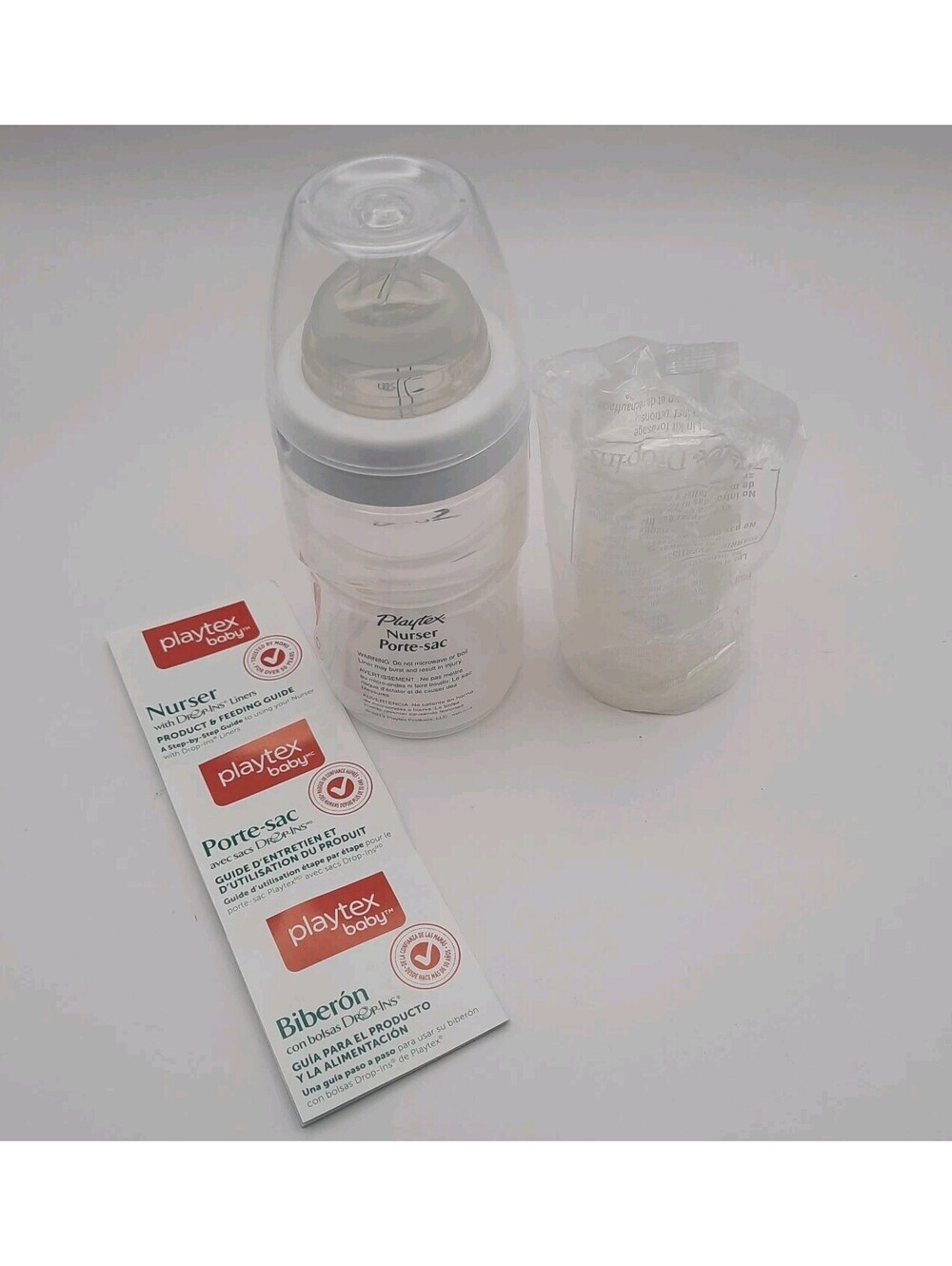 Playtex Baby Nurser Bottle 4 oz Size W/Liners